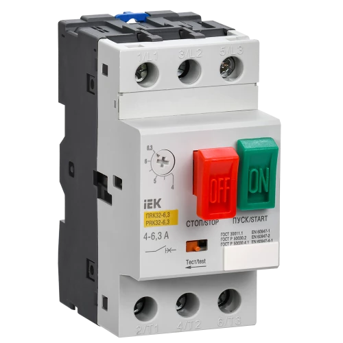 IEK Пускатель ручной кнопочный ПРК32-4 In=4A Ir=2,5-4A 660В